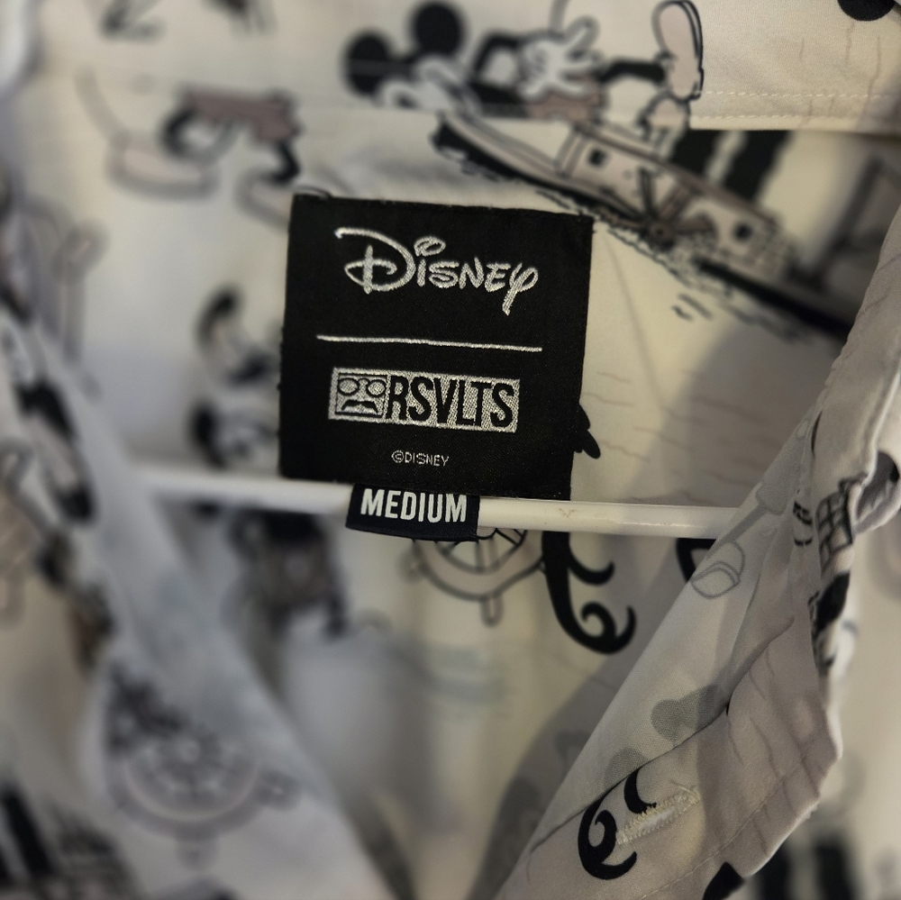 RSVLTS Disney100 Steamboat Willie KUNUFLEX Button Down Shirt - Picture 2 of 4